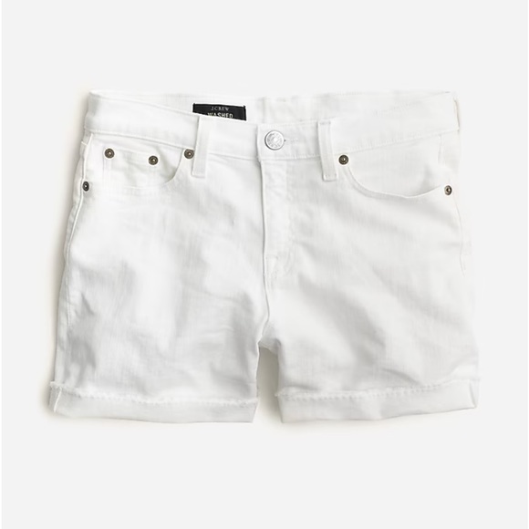 J.Crew Mid-Rise Denim Short in White - Picture 1 of 5